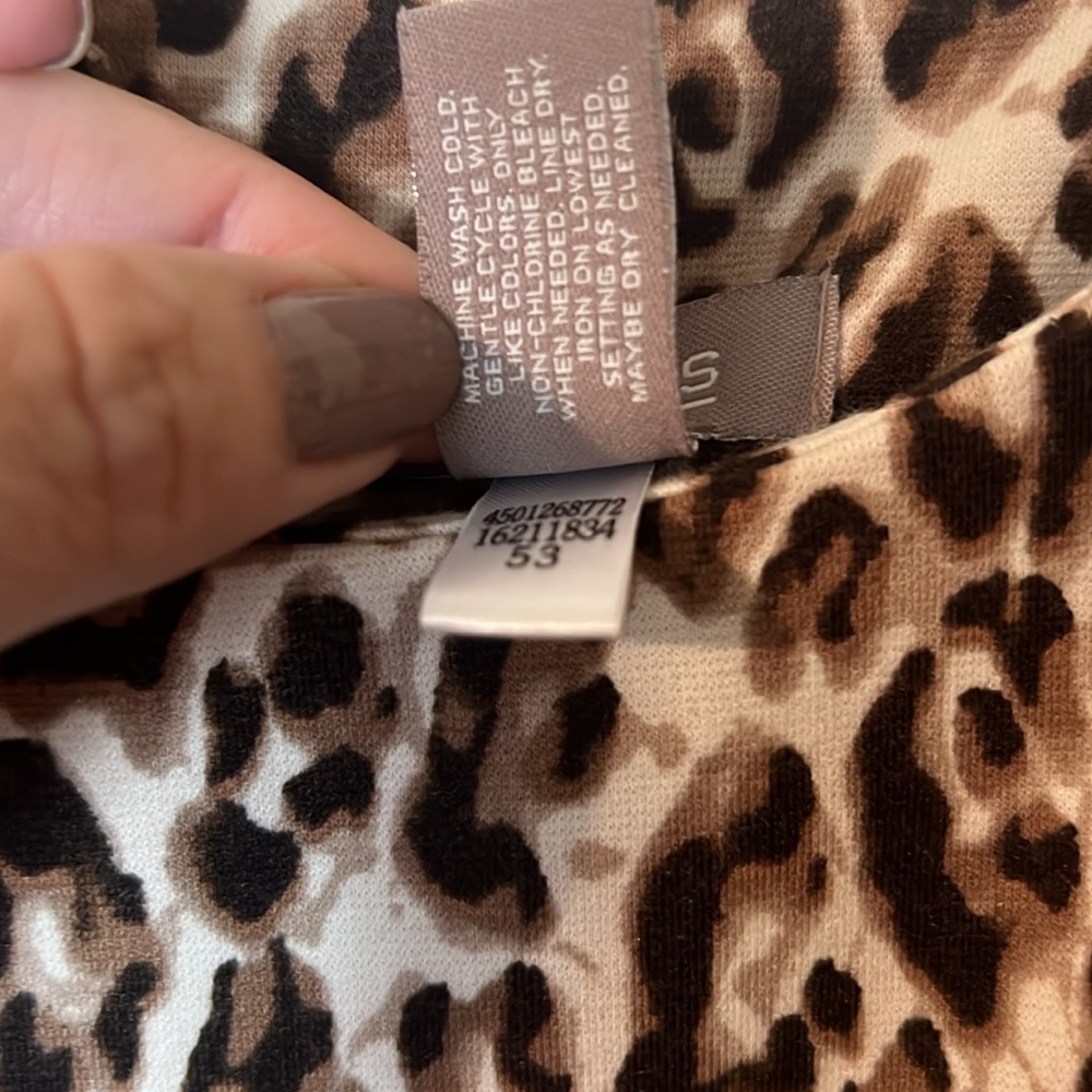 Chico’s Leopard animal Print Sleeveless Dress animal print comfort fun - Picture 5 of 8
